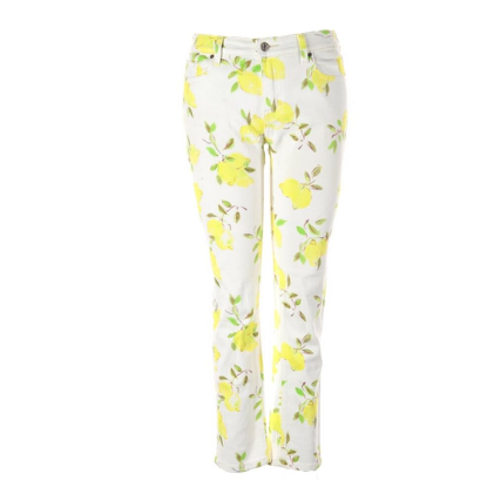 Kate Spade Broome Street Skinny Jeans in Lemon Print
